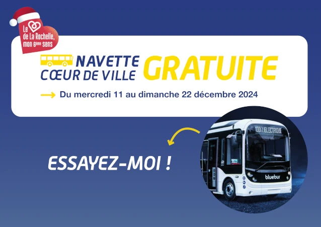 Navette cœur de ville gratuite du mercredi 11 au dimanche 22 décembre 2024